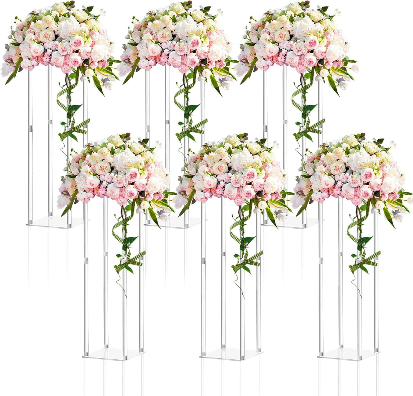 Tall Acrylic Vase Centerpieces for Weddings and Events