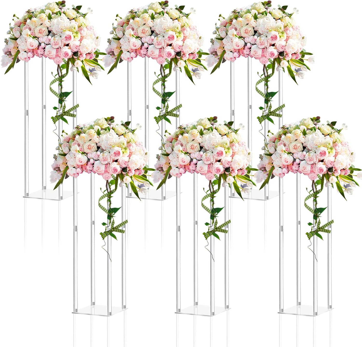Tall Acrylic Vase Centerpieces for Weddings and Events