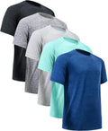 Workout Shirts for Men Short Sleeve Quick Dry Active T Shirt