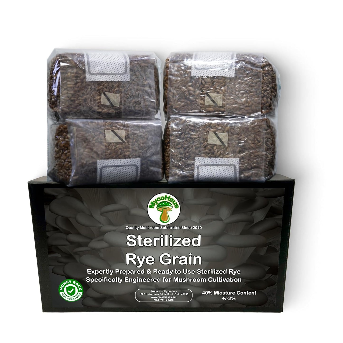 Mushroom Growing Kit with Injection Ports for Home Cultivation