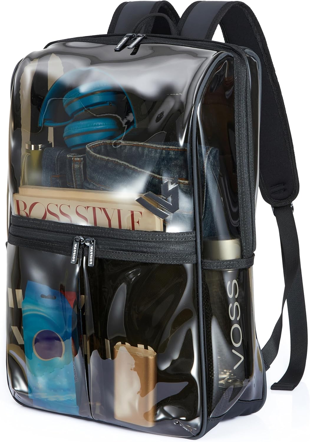 Clear Backpack Heavy Duty for Adults with Reinforced Straps