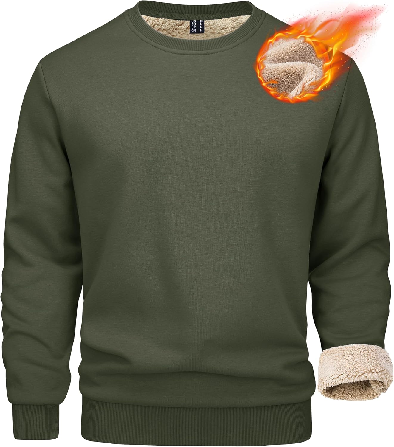 MAGCOMSEN Men's Sherpa Lined Sweatshirts for Ultimate Warmth