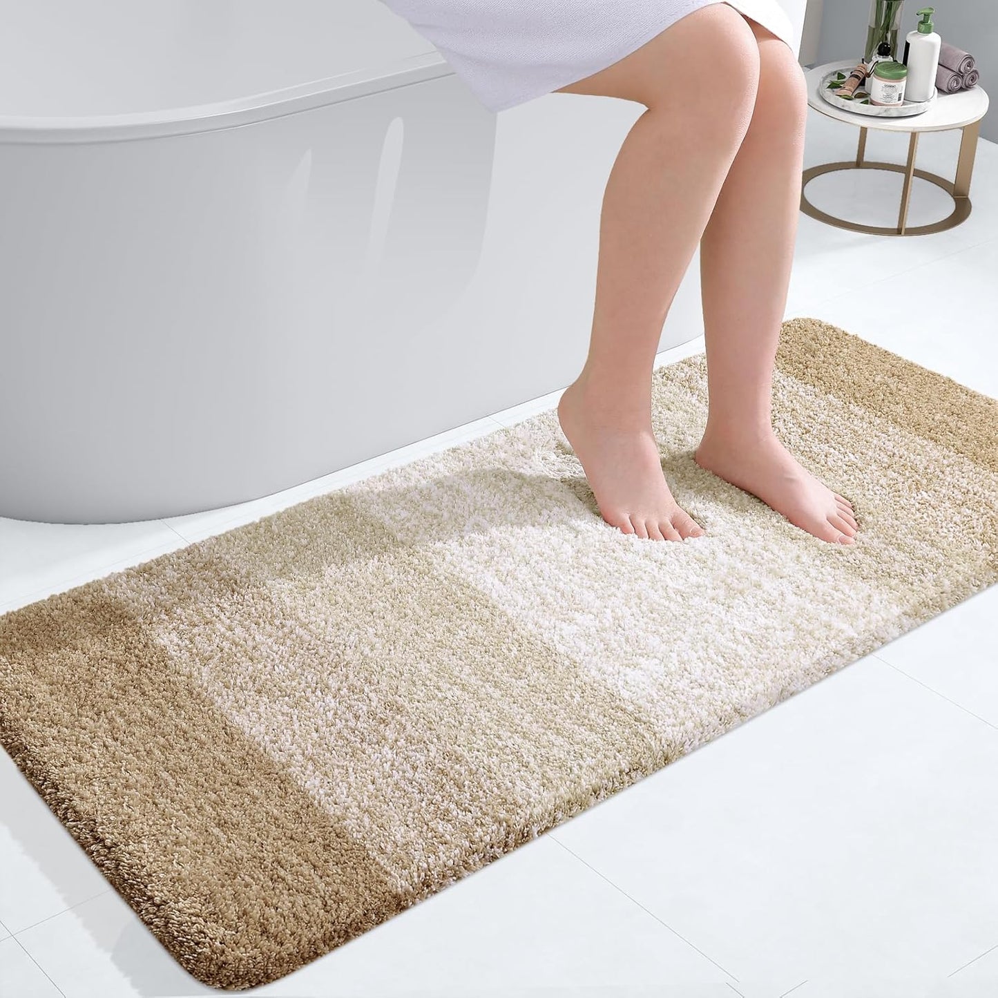 OLANLY Extra Soft Microfiber Bathroom Runner Rugs for Home Decor
