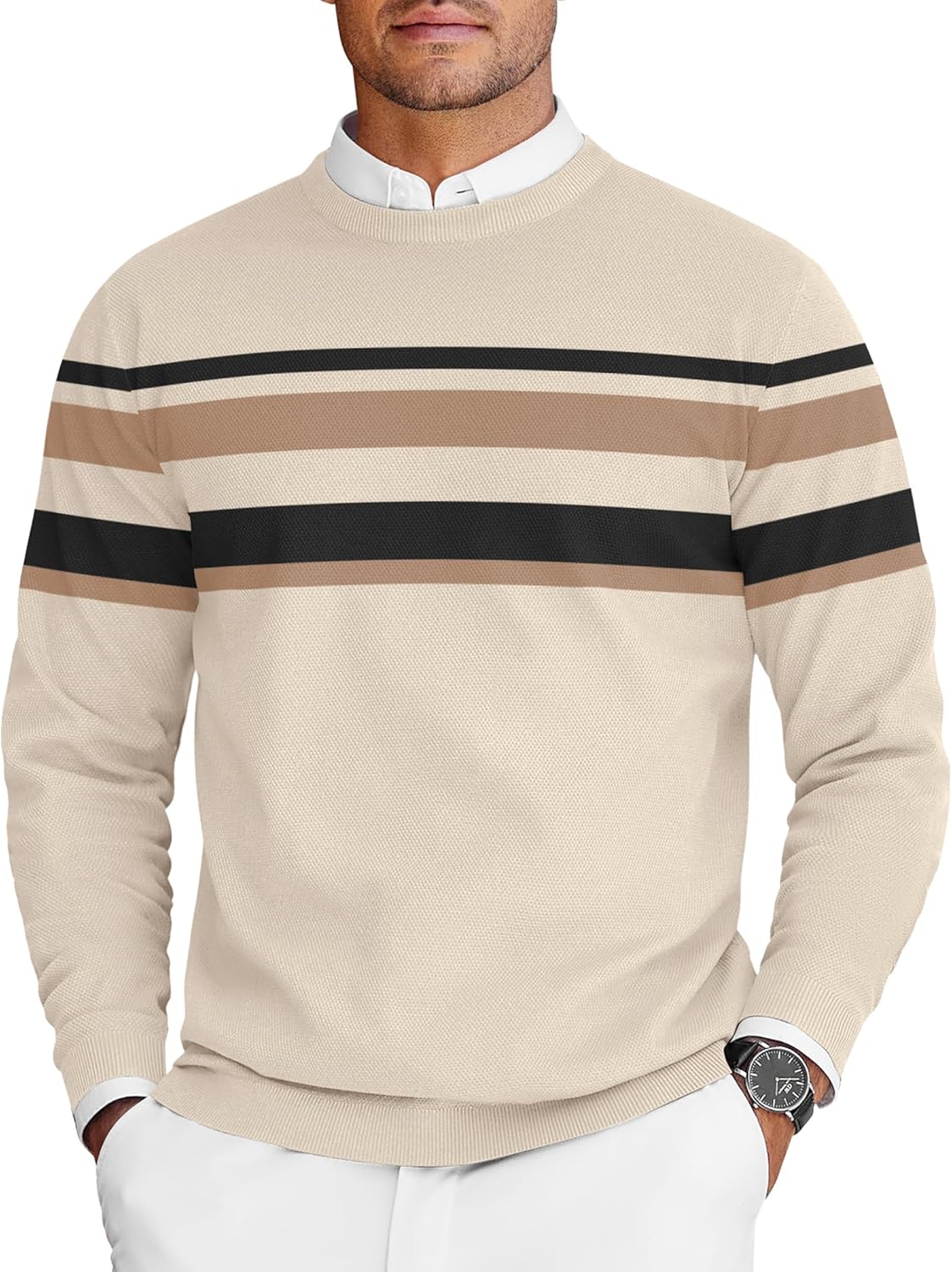 Stylish COOFANDY Mens Crew Neck Sweater for Every Occasion