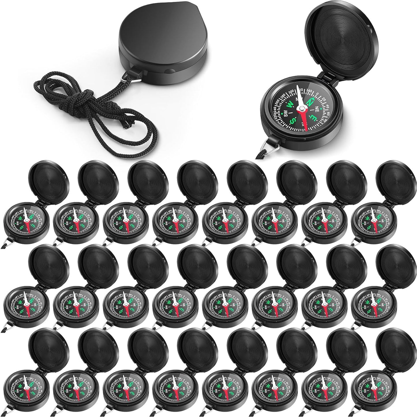 JaGely 24 Pcs Kid's Compass Set - Outdoor Adventure Essential