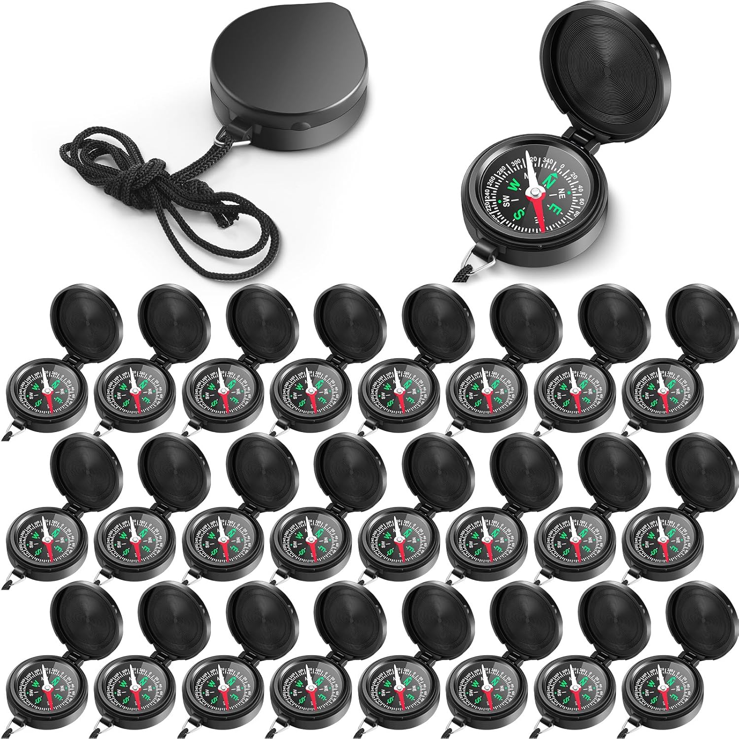 JaGely 24 Pcs Kid's Compass Set - Outdoor Adventure Essential