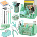 17 in 1 Green Desk Organizers and Accessories Set - Compact Desktop