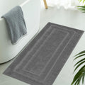 Gray Bathroom Rug Mat 59in x 24in - Super Soft, Ultra Absorbent