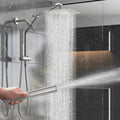 Veken 10-Inch Luxurious Brushed Nickel Rain Shower Head Combo