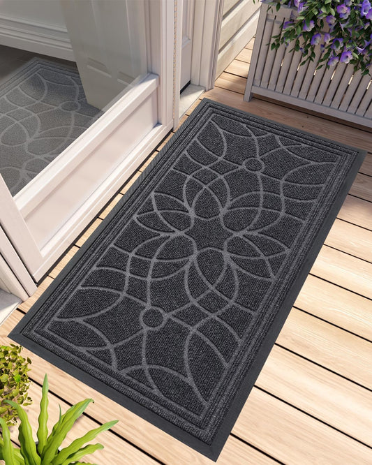 Heavy Duty Non Slip Low Profile Doormat for Entryway Use