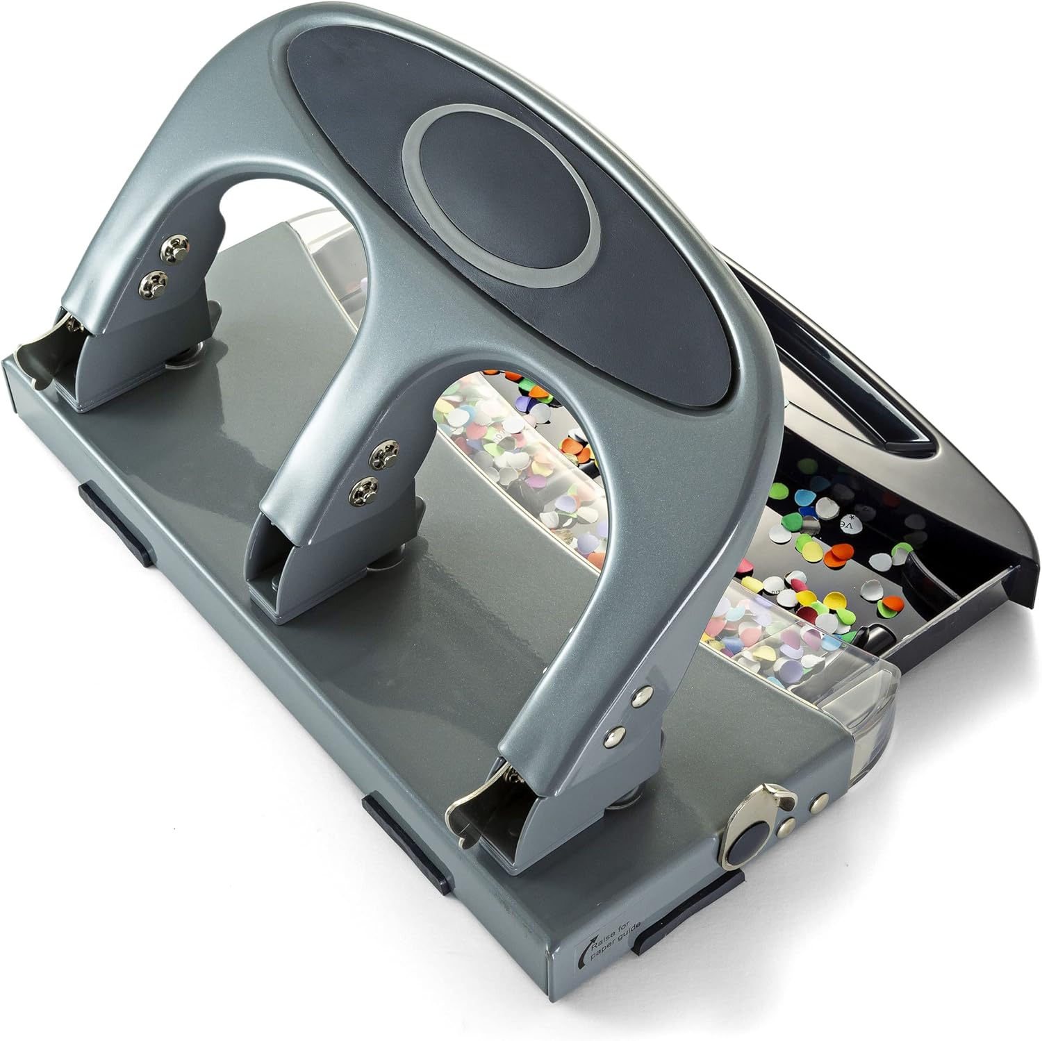 Officemate Deluxe Heavy Duty 3-Hole Punch with Chip Drawer