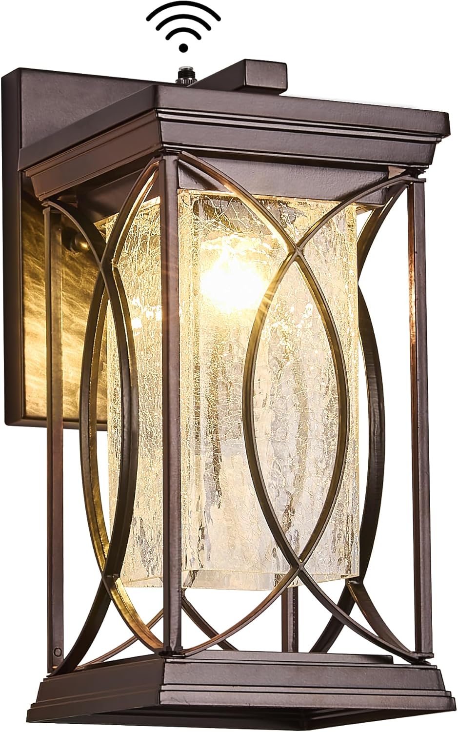 Oil Rubbed Bronze Outdoor Sconce with Dusk to Dawn Sensor