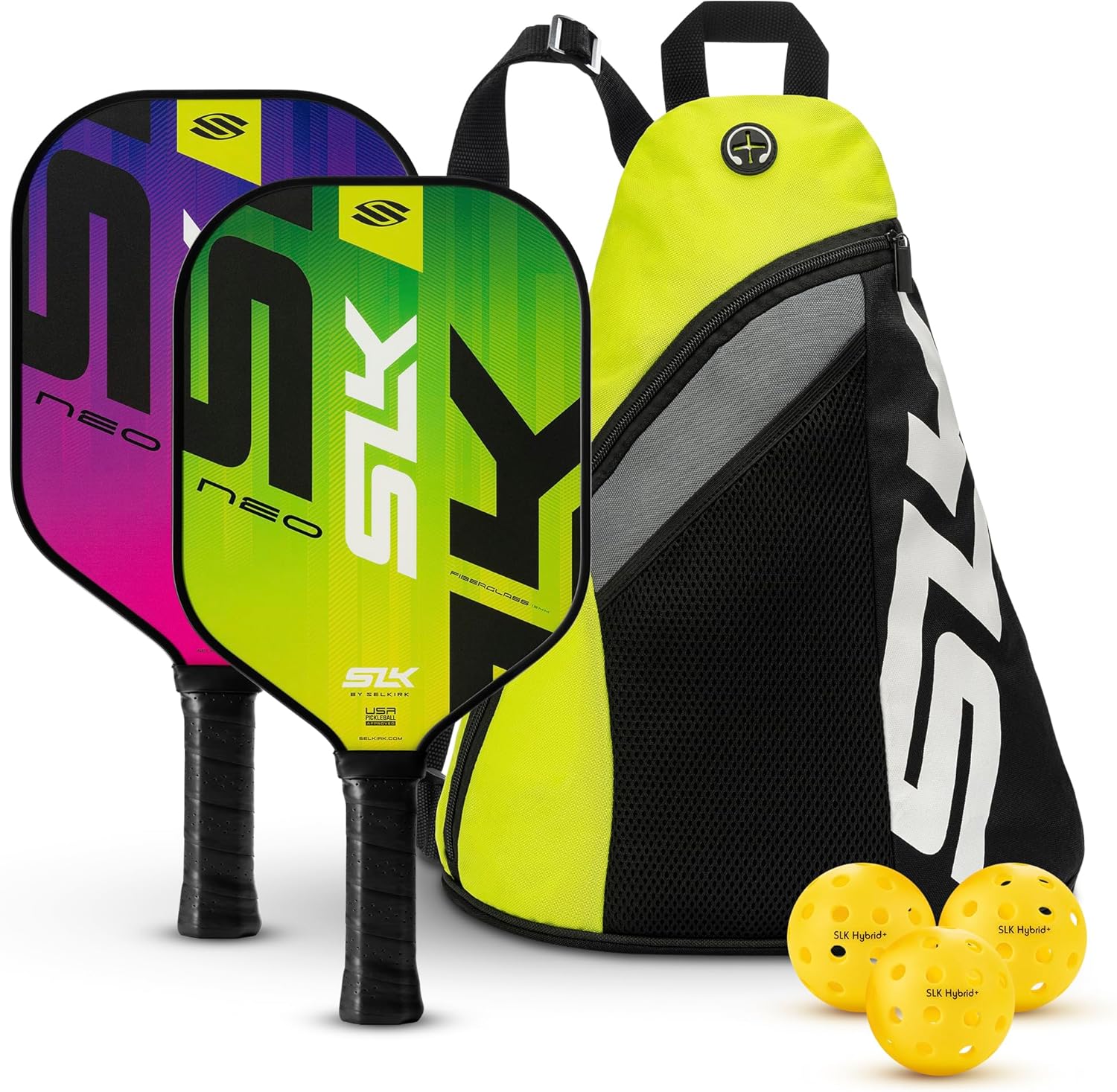 SLK Pickleball Paddles Set of 2 for Family Fun and Competition