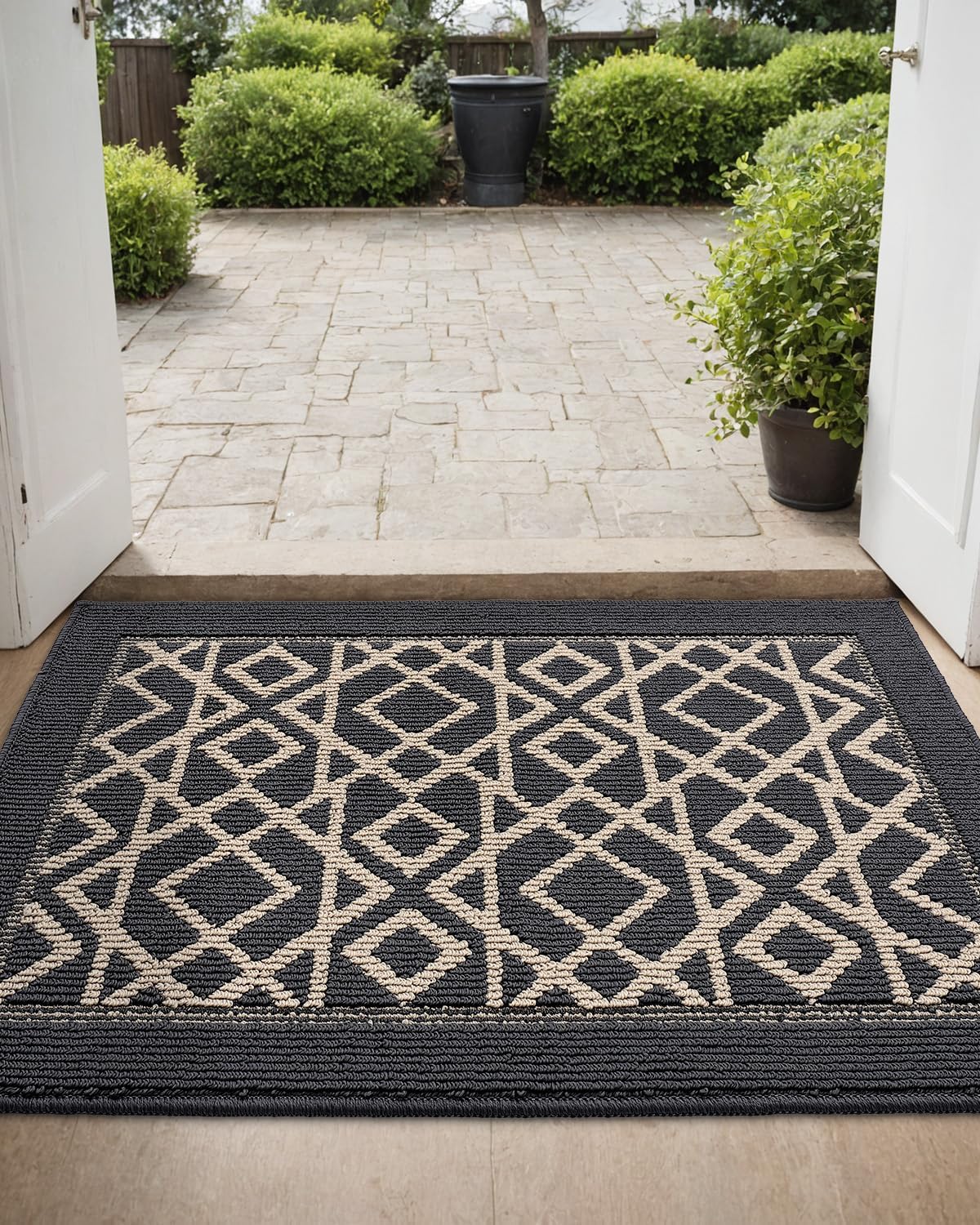 DEXI Front Door Mat 32x48, Washable Non Slip Entryway Mat