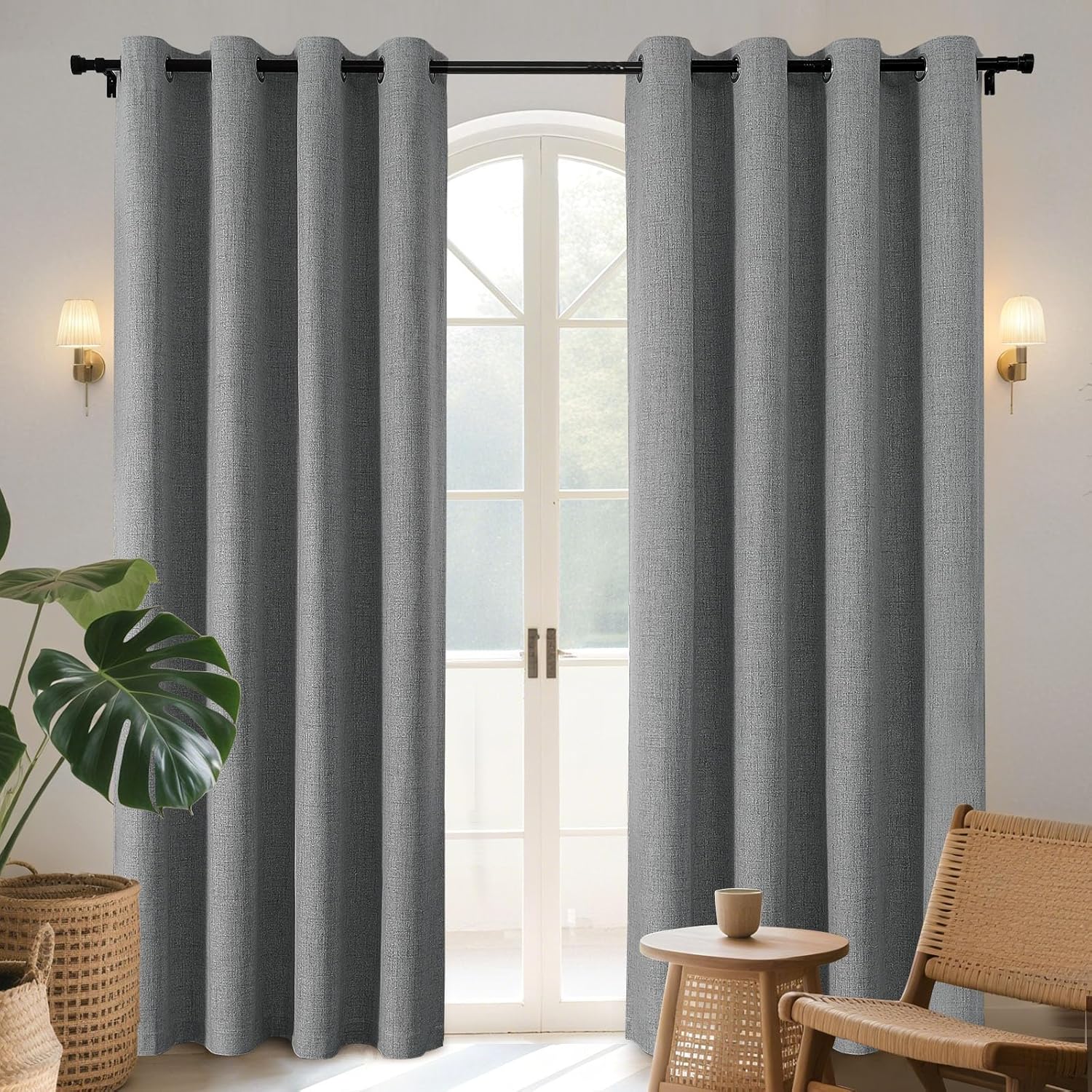 Joydeco Blackout Curtains 108 Inches Long for Total Darkness