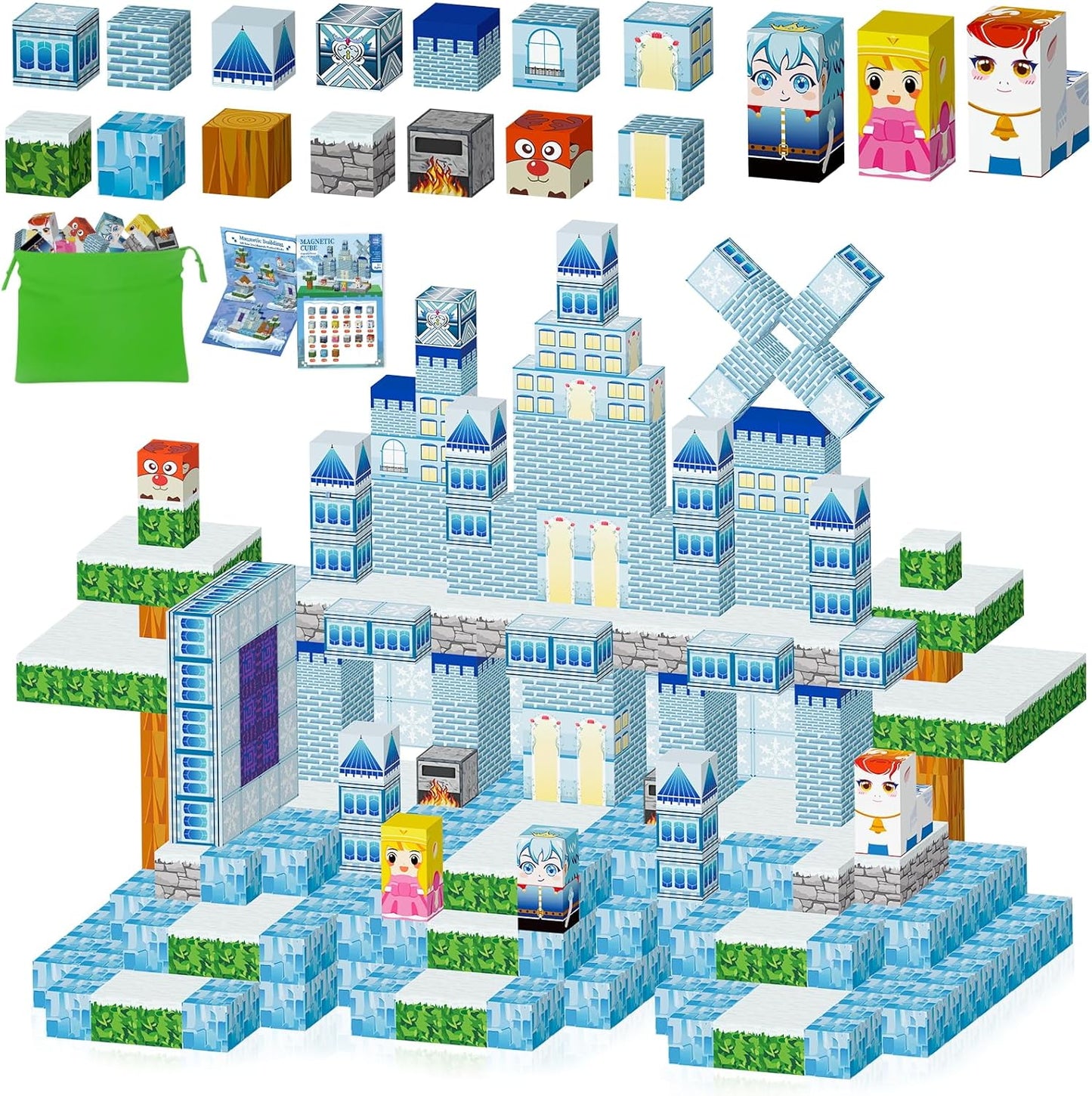 Ludmila 116PCS Magnetic Blocks - Build Frozen Castle Set