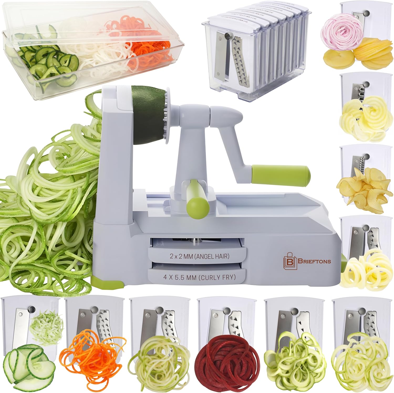 Brieftons 10-Blade Spiralizer: Ultimate Veggie Pasta Maker