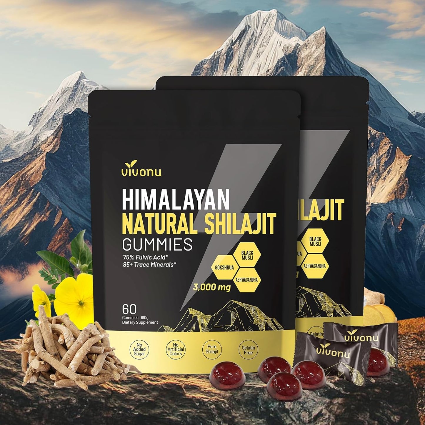 Himalayan Shilajit Gummies with Ashwagandha & Gokshura Benefits