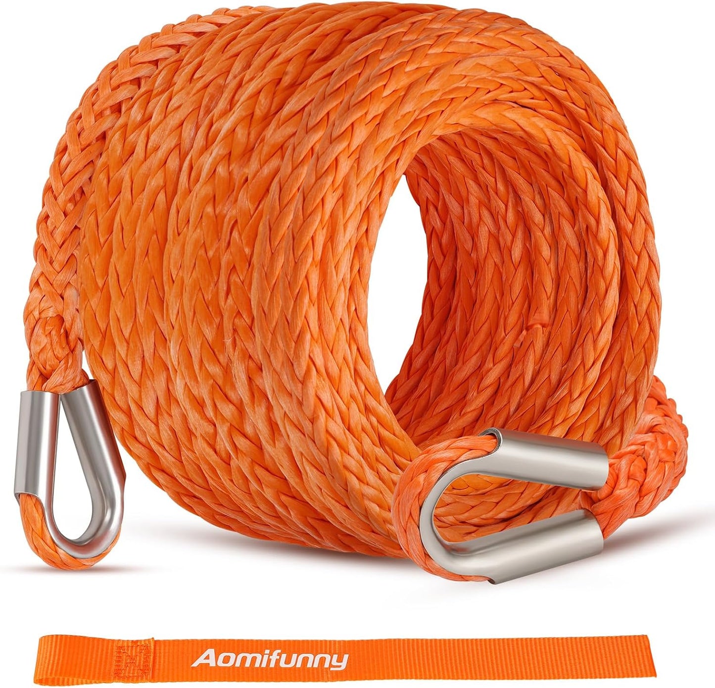Synthetic Winch Rope Extension 3/8Inch x 50Ft for Off Road Use