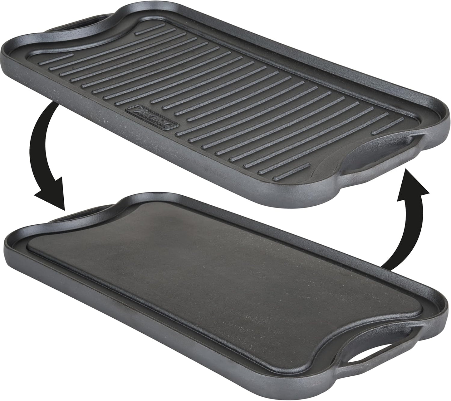 Viking 20 Inch Reversible Cast Iron Grill Pan for Cooking
