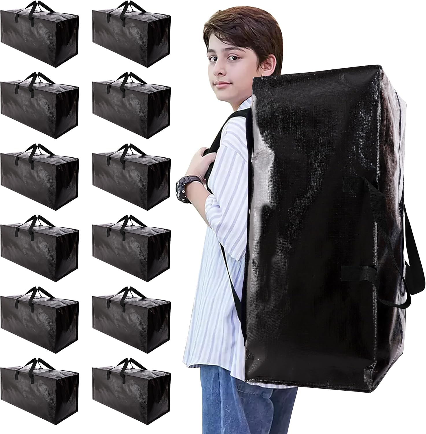 Heavy Duty Moving Bags with Backpack Straps for Easy Transport