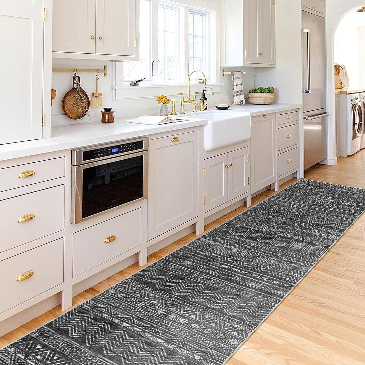 Moroccan Washable Hallway Runner Rug - Soft Non Slip Floor Mat