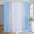 Wrinkle Free Backdrop Curtain Set for Baby Shower and Parties
