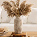 Ceramic Flower Vase 12.5 in Tall Off-White Vase - Rustic Farmhouse