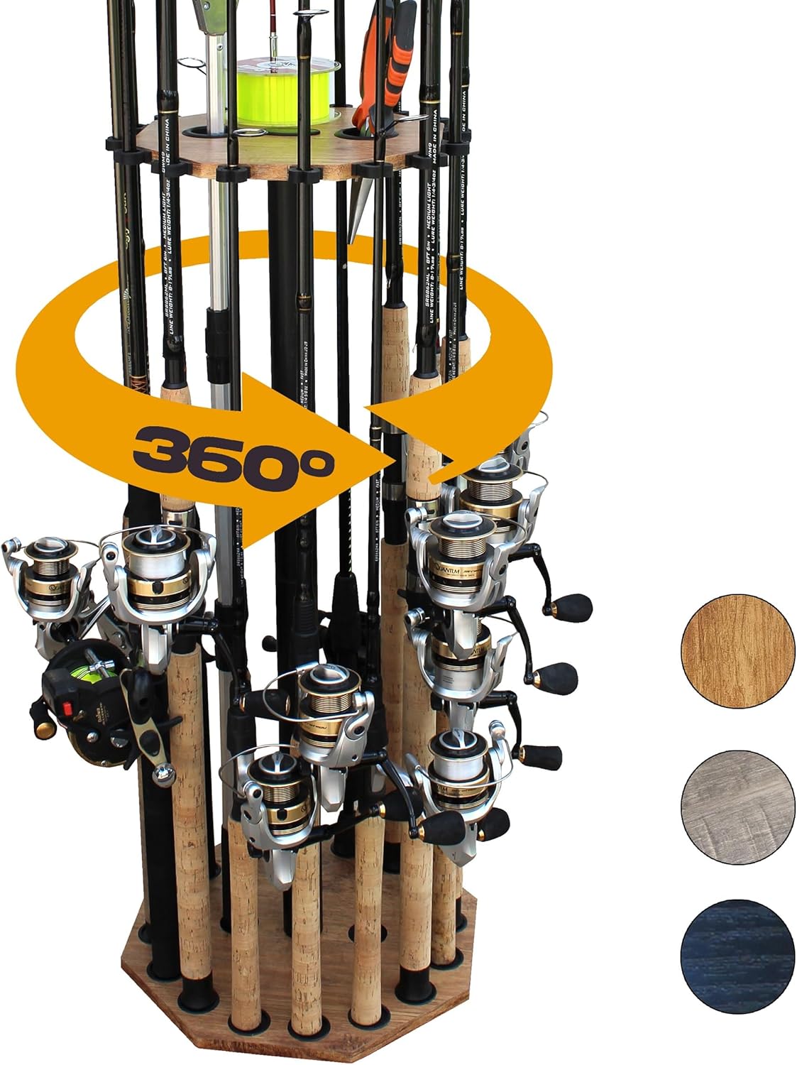 Rush Creek 16-Rod Holder for Garage Storage