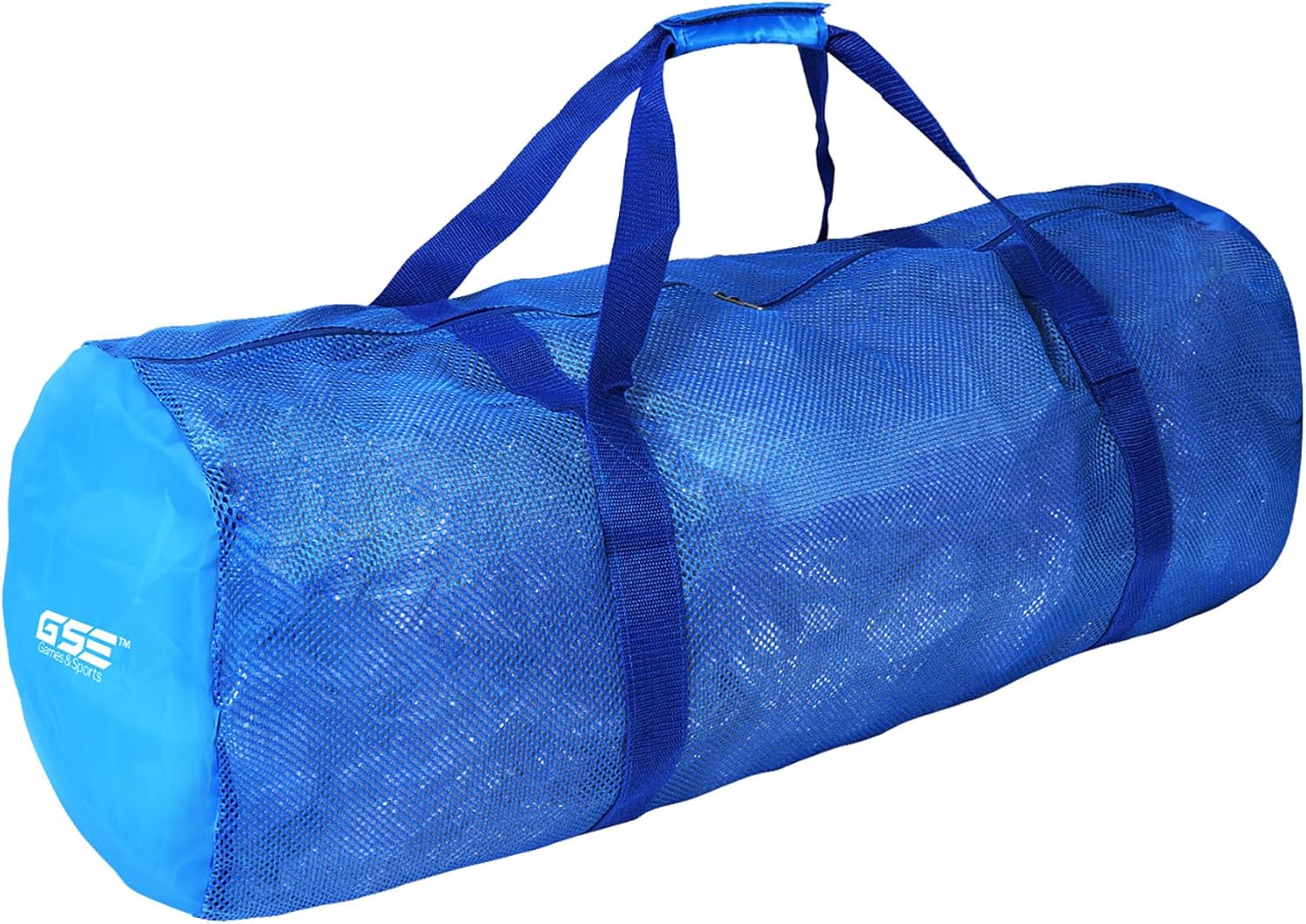 GSE Extra-Large Mesh Duffel Bag for Sports Gear ~ Blue