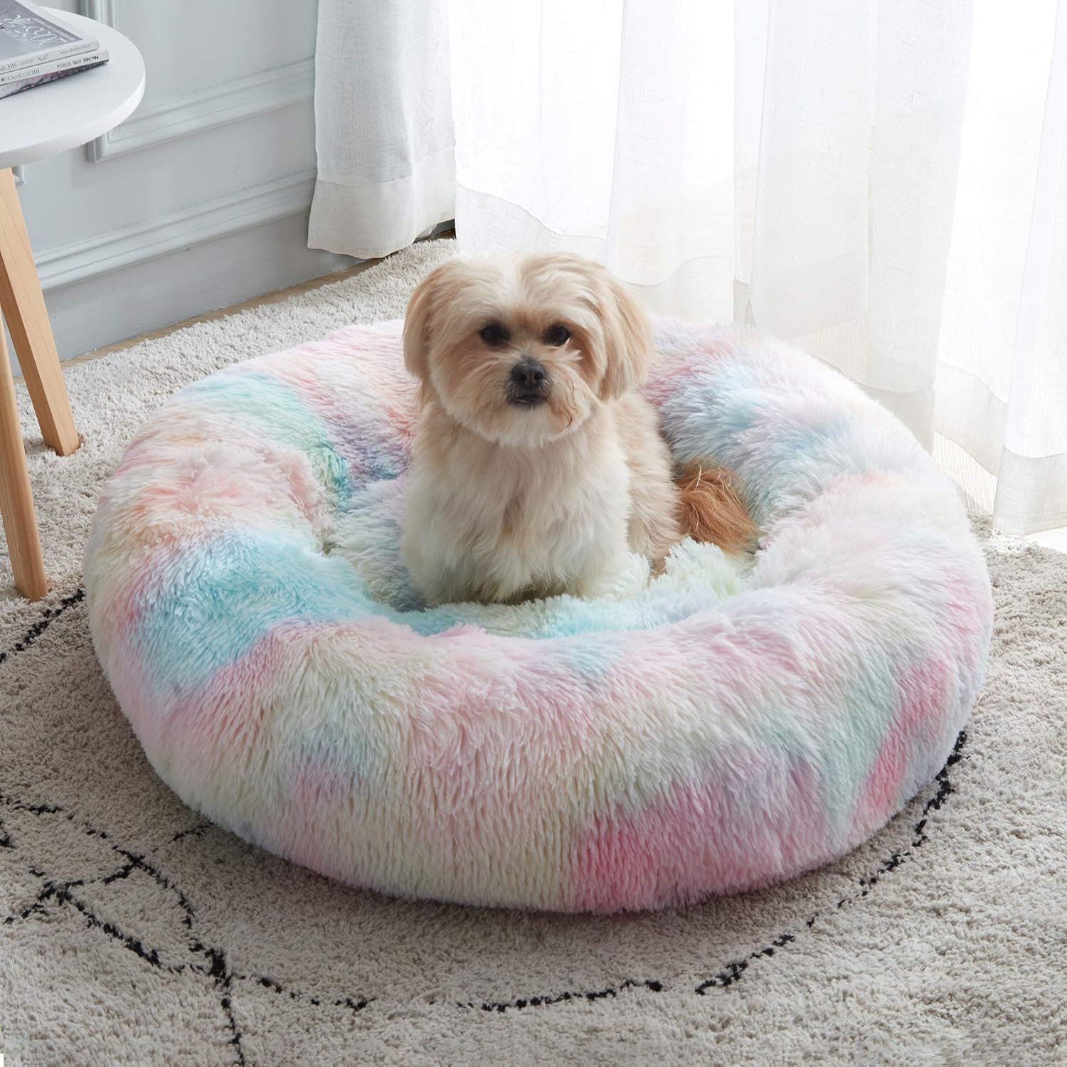 Calming Dog & Cat Bed by Western Home WH: Cozy Donut Design