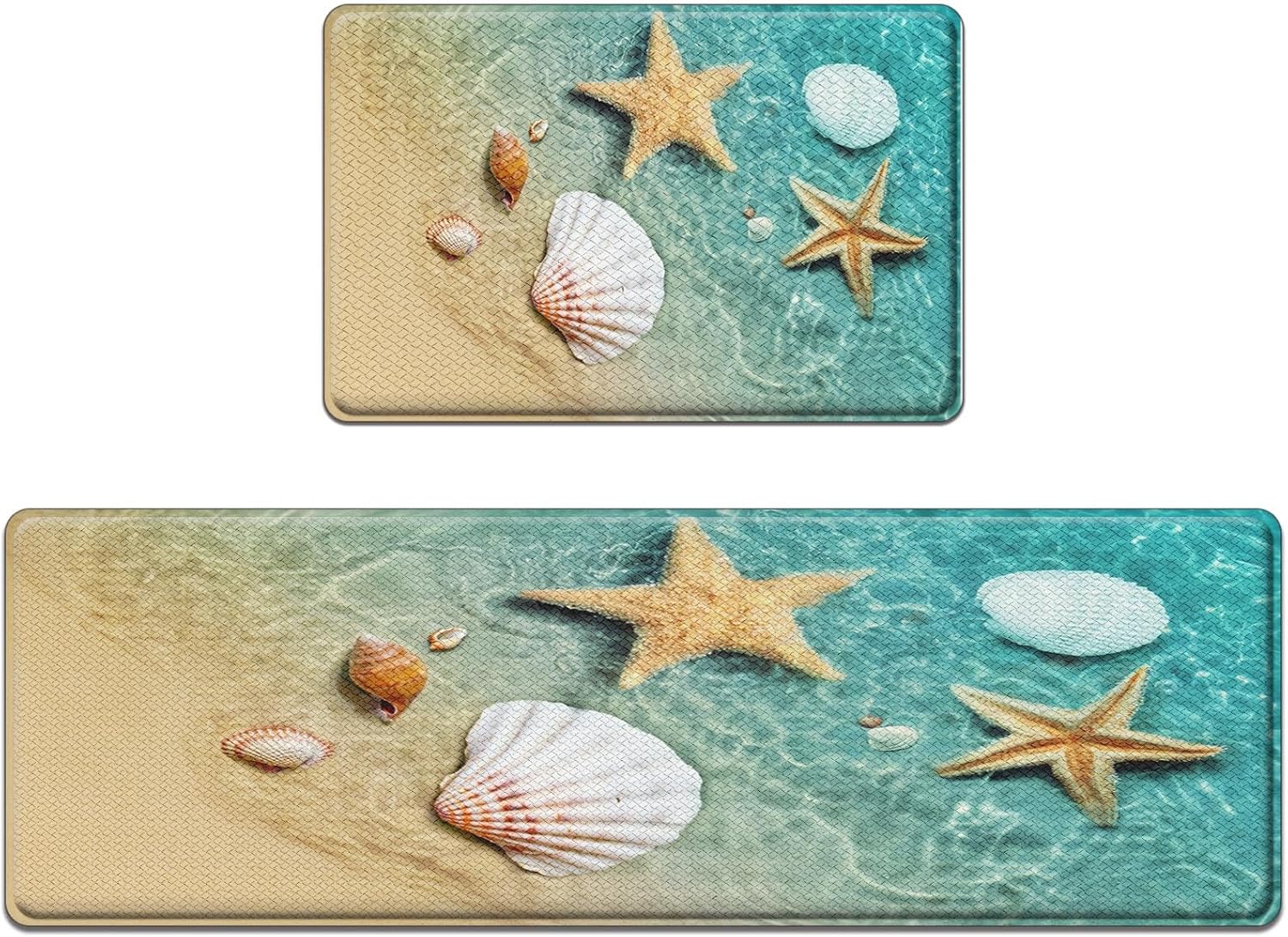 Anti-Fatigue Beach Kitchen Rug Set of 2 for Comfort and Style