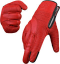 Leather Motorcycle Gloves - Premium Perforated Riding Gloves