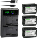 Kastar 3-Pack VW-VBK180 Battery and LTD2 USB Charger - Spare Power