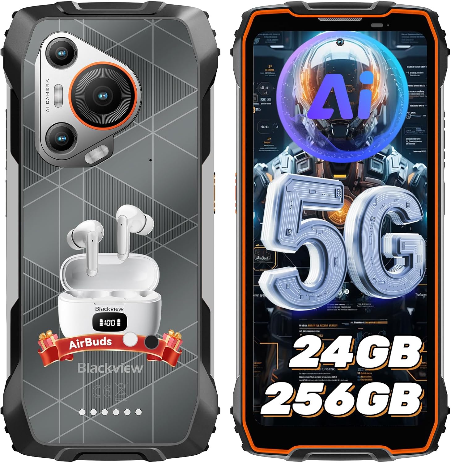 Blackview BL7000 Rugged Phone with 5G, 24GB RAM, 256GB Storage