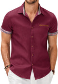 COOFANDY Men's Casual Cotton Short Sleeve Button Down Dress Shirt