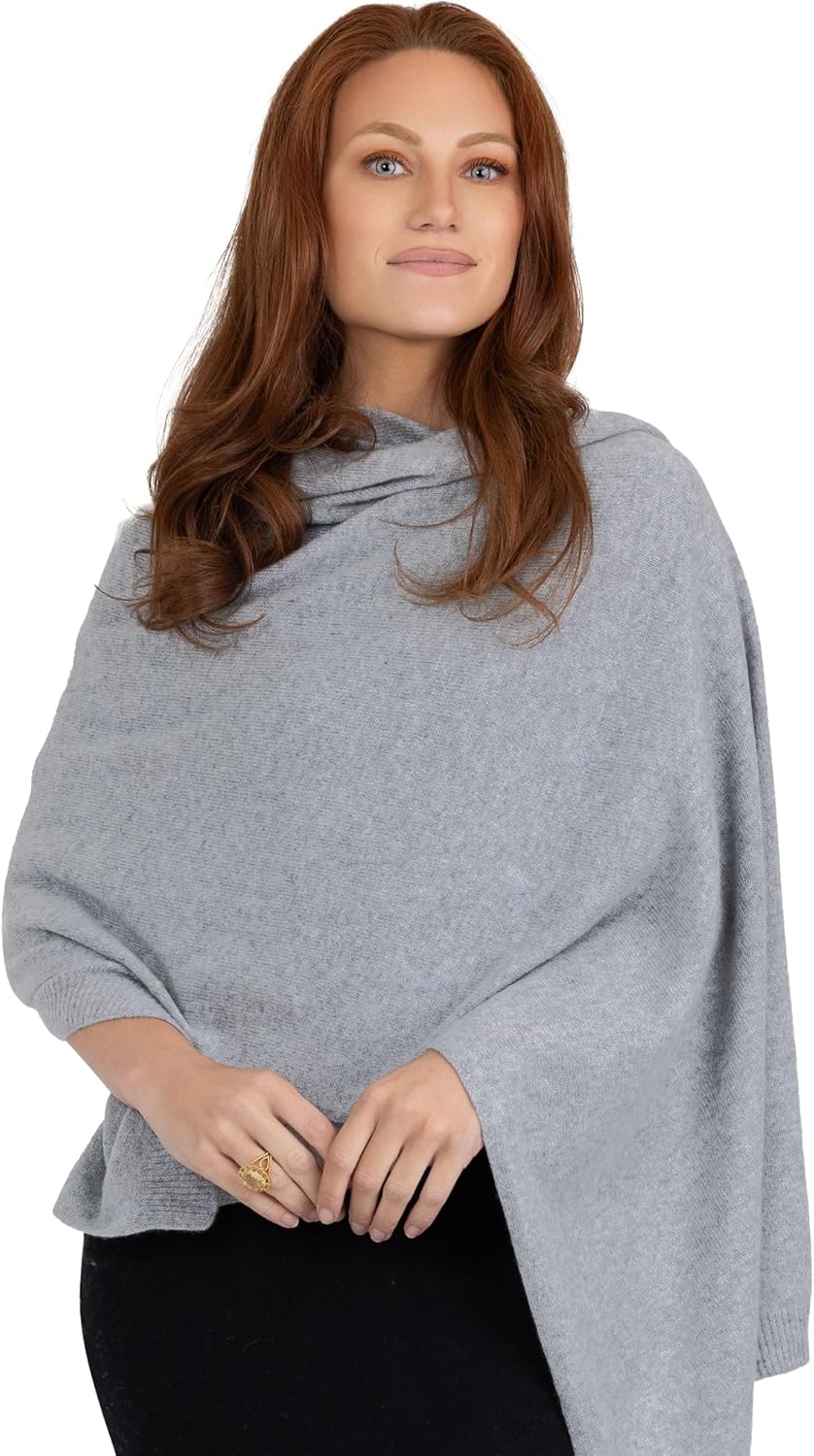 Velanio Cashmere Extra Large Knitted Wrap Pashmina Shawl for Women