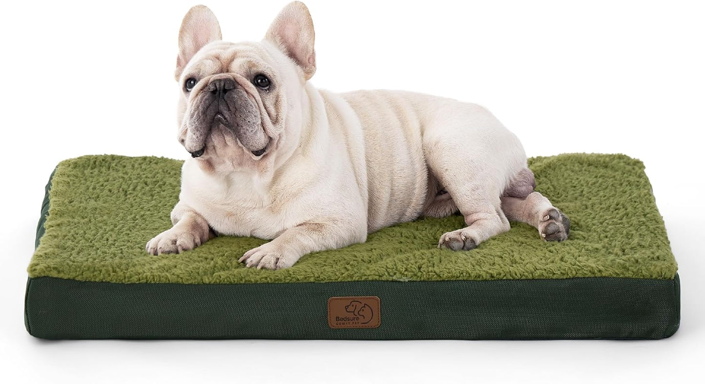 Comfy Flat Puppy Beds for Medium Dogs with Orthopedic Foam