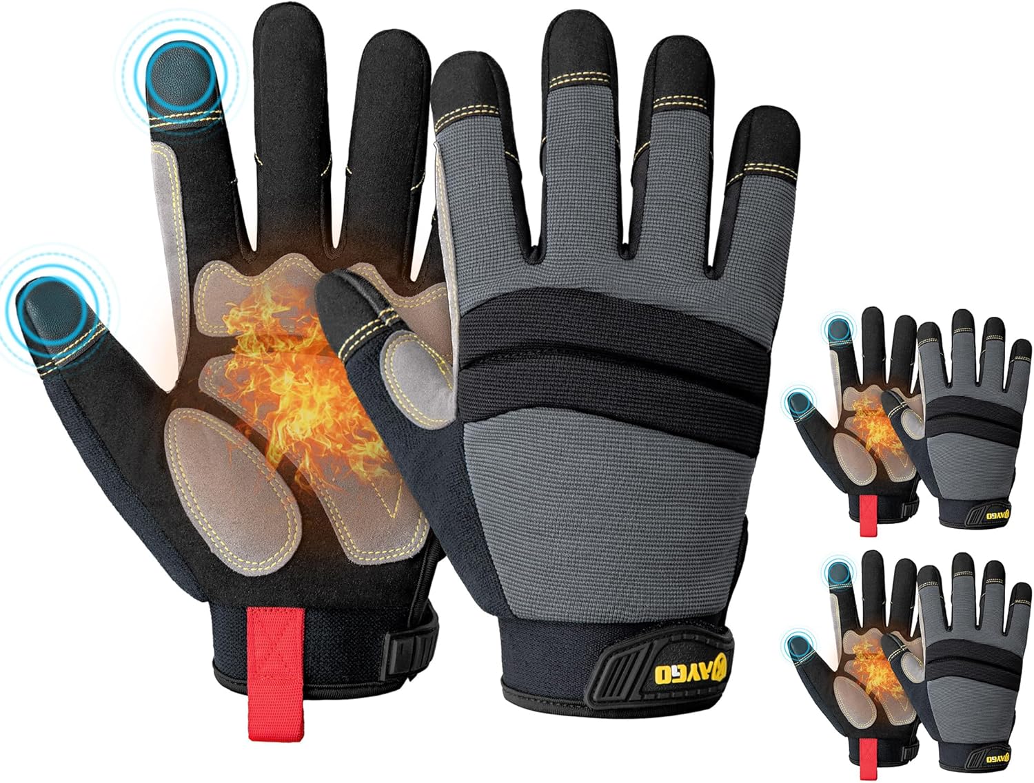 KAYGO Insulated Mechanic Work Gloves for Winter Safety Tasks