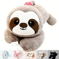uoozii 24ft Grey Sloth Weighted Stuffed Animal - Cozy Heatable Plush