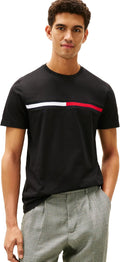 Tommy Hilfiger Men's Short Sleeve Signature Stripe Graphic T-shirt get