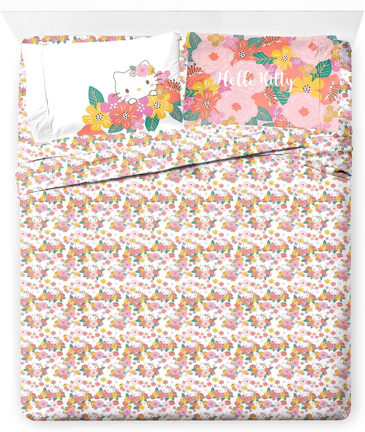 Hello Kitty Sheet Set - Ultra-Soft Bedding for Queen Beds