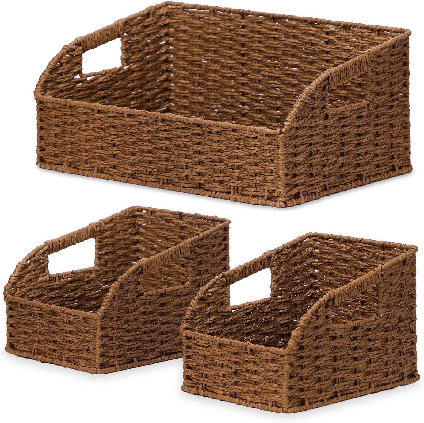 Handwoven Wicker Baskets for Organizing Kitchen and Pantry