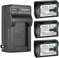 Kastar 1650mAh 3-Pack Batteries with AC Charger - Camcorder Power