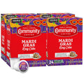 Mardi Gras King Cake Flavored Coffee Pods 96 Count - Festive Cinnamon