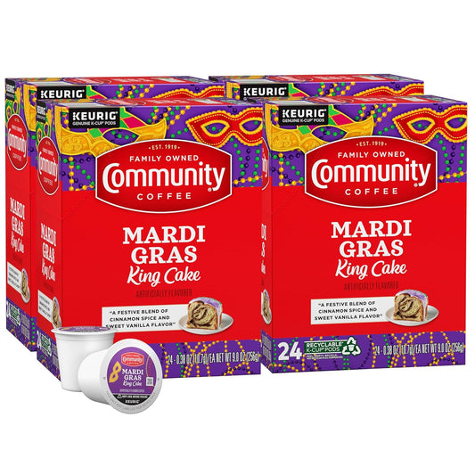 Mardi Gras King Cake Flavored Coffee Pods for Keurig 2.0 Brewing