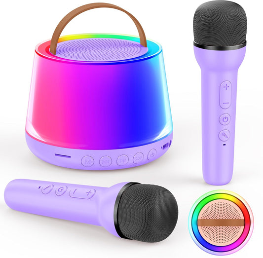 Portable Kid Karaoke Set with Wireless Mics 
