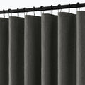 Extra Long Linen Shower Curtain 72 x 108 in Dark Grey - Heavy Duty