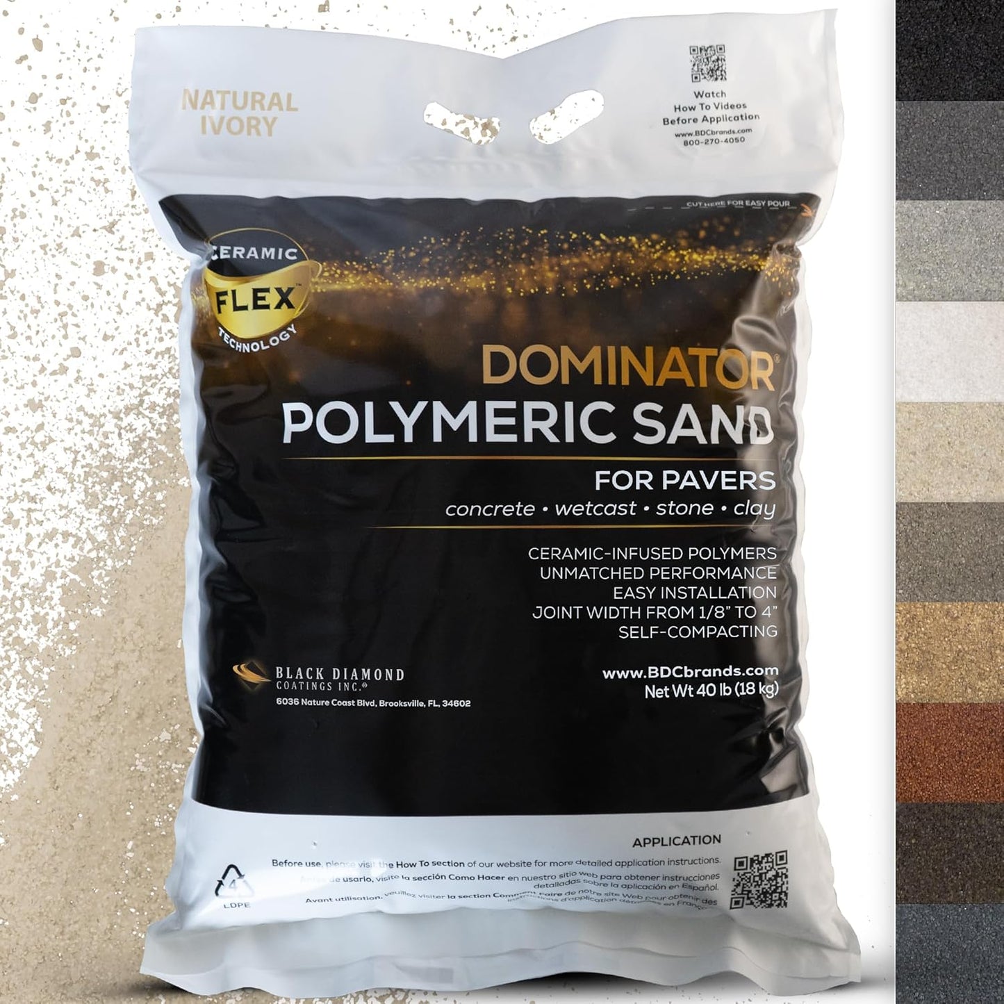 40 Pound Natural Ivory Polymeric Sand with Ceramic Flex Tech