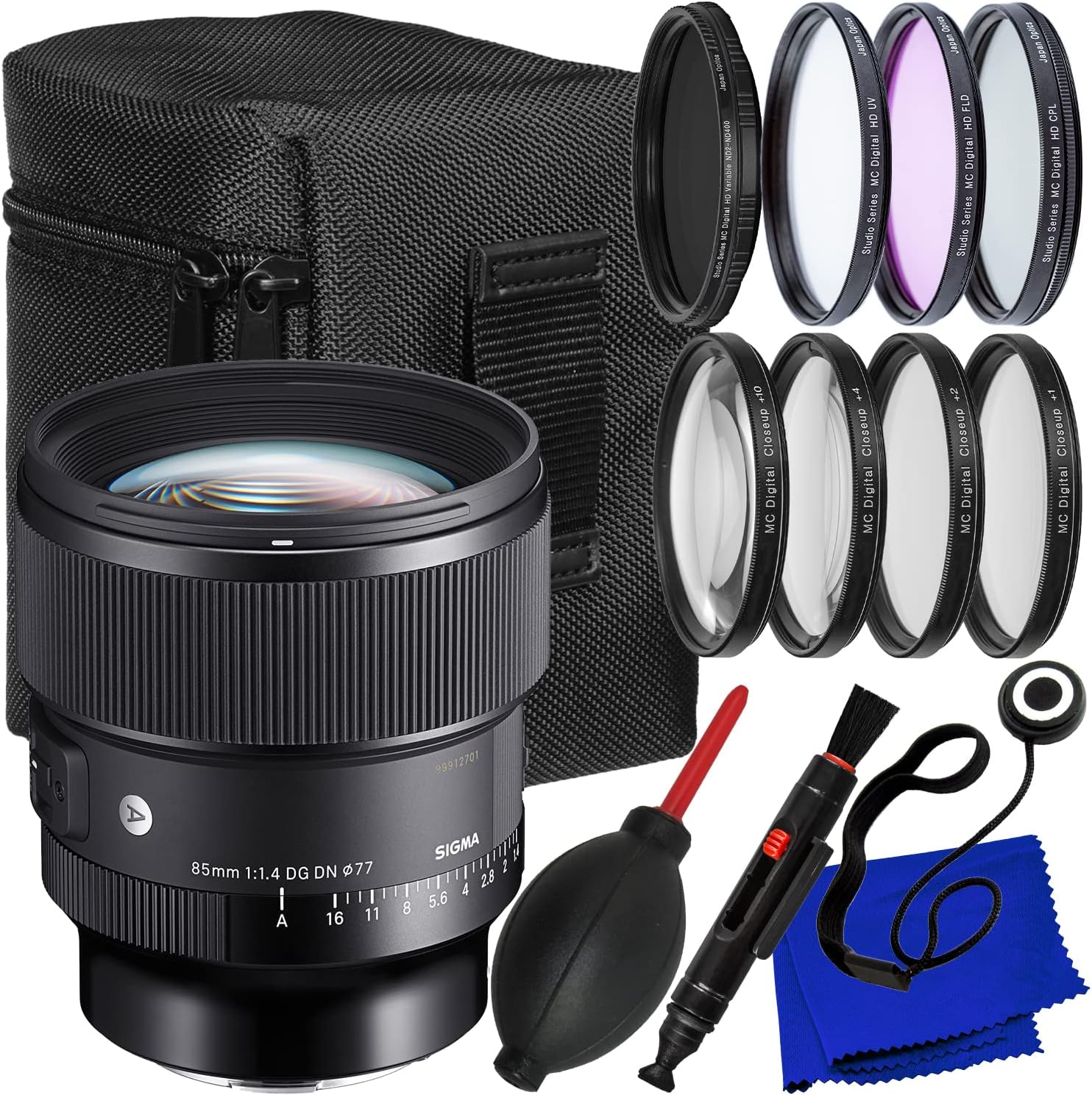 Sigma 85mm f/1.4 DG DN Art Lens for Sony E with Essential Filters